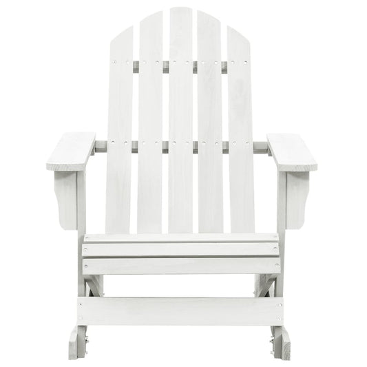 Patio Rocking Chair Wood White W2B