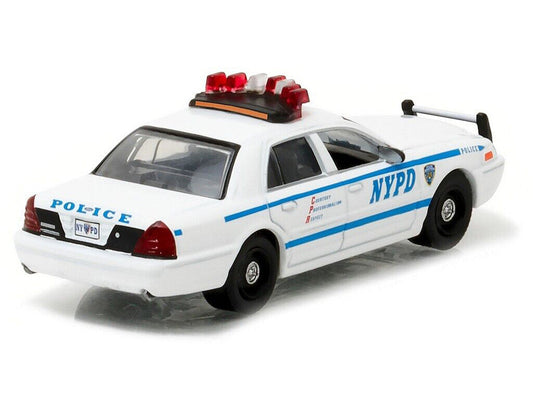 2011 Ford Crown Victoria Police New York Police Department (NYPD) with NYPD Squad Number Decal Sheet Hobby Exclusive 1/64 Diecast Model Car by Greenlight Greenlight