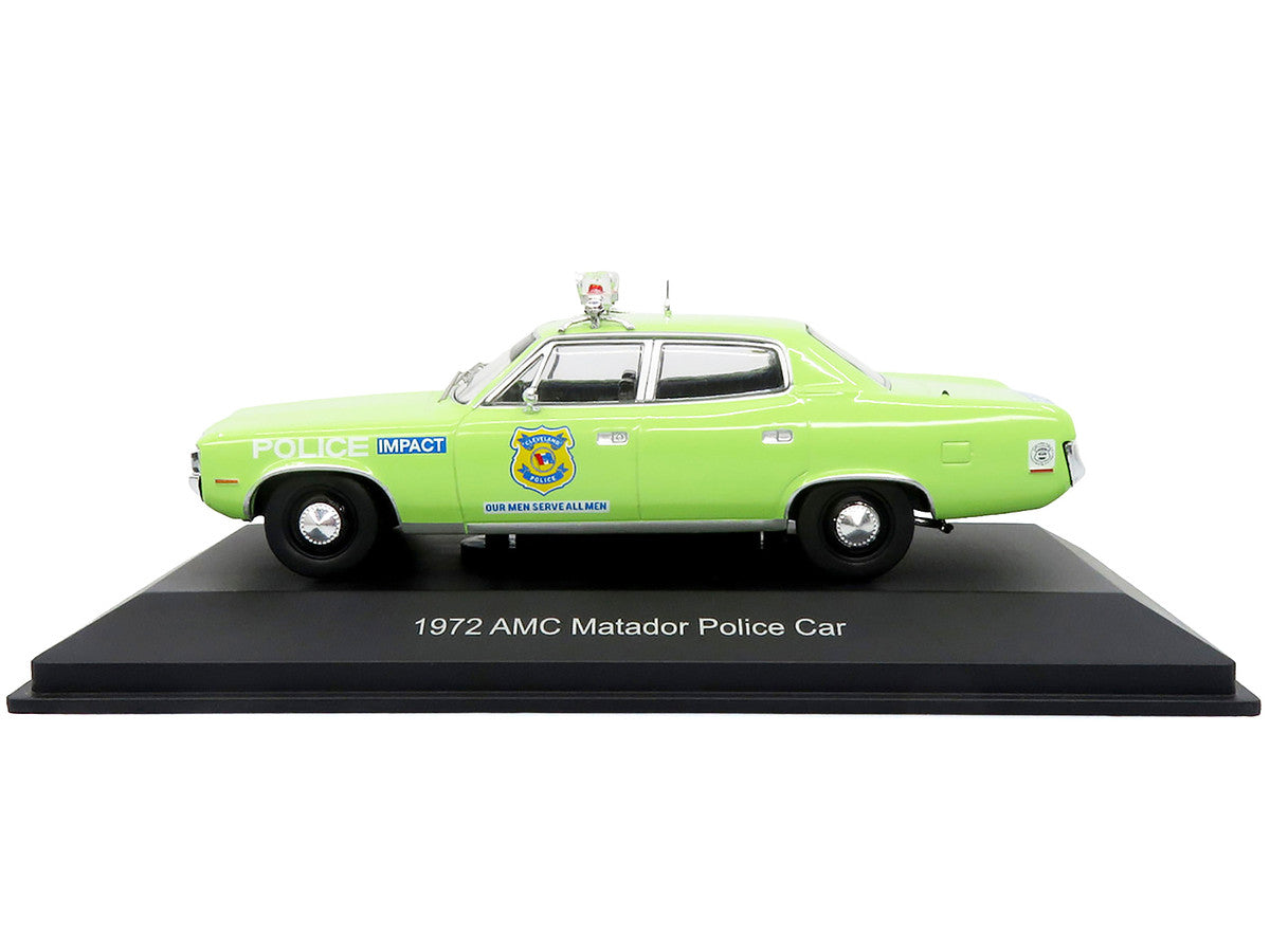 1972 AMC Matador Police Car "Cleveland Police Department" Light Green 1/43 Diecast Model by Iconic Replicas Iconic Replicas