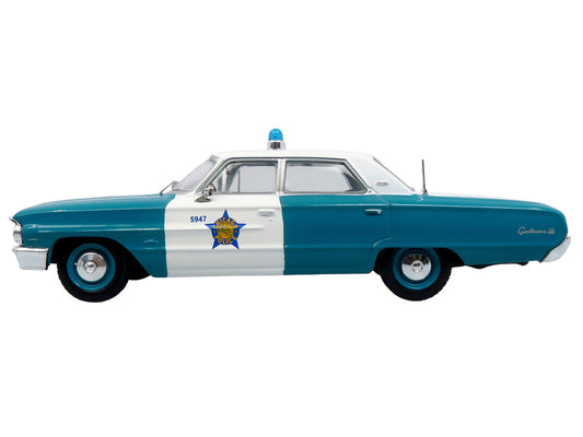 1964 Ford Galaxie 500 Police Car "Chicago Police Department" Blue and White "Five0" Series Limited Edition to 504 pieces Worldwide 1/43 Diecast Model by Iconic Replicas Iconic Replicas