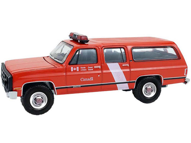 1991 GMC Suburban "Canada Coast Guard" Red with White Stripes "Hot Pursuit - Canada Special Edition" Series 1/64 Diecast Model Car by Greenlight Greenlight