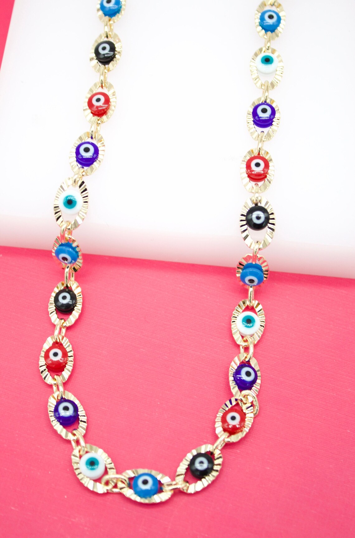 Large Multi Color Evil Eye Bracelet (I208) MIA Jewelry