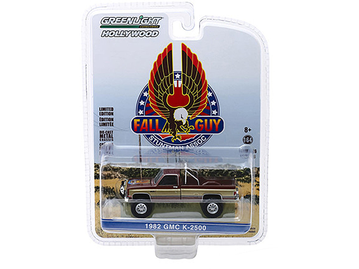 1982 GMC K-2500 Pickup Truck Brown Metallic with Gold Stripes "Fall Guy Stuntman Association" "The Fall Guy" (1981-1986) TV Series "Hollywood Series" Release 26 1/64 Diecast Model Car by Greenlight-2