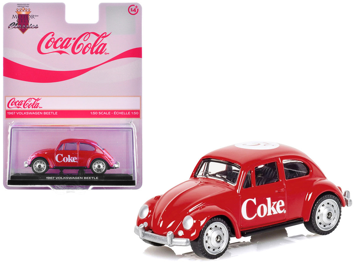 1967 Volkswagen Beetle "Coca-Cola" Red 1/50 Diecast Model by Motorcity Classics Motorcity Classics