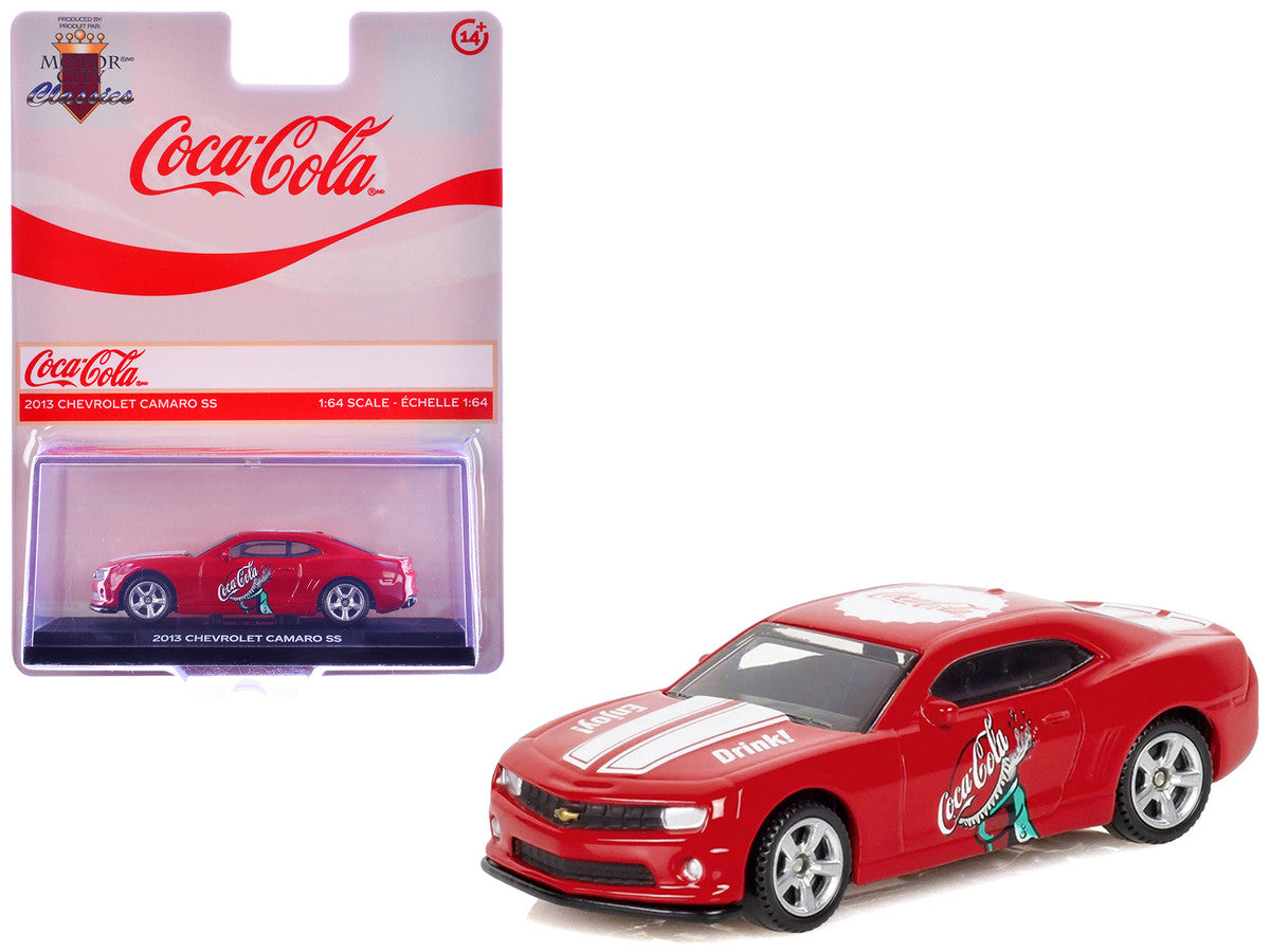 2013 Chevrolet Camaro SS "Coca-Cola" Red with White Stripes 1/64 Diecast Model by Motorcity Classics Motorcity Classics