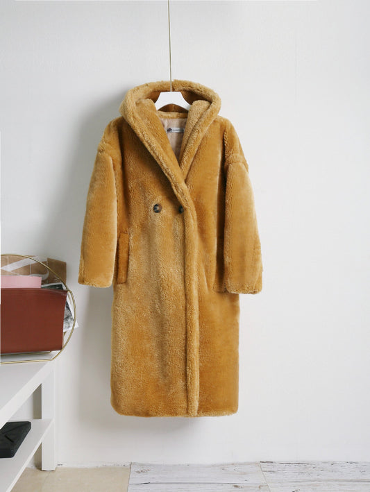 Teddy bear cashmere coat women LadyShow.Store