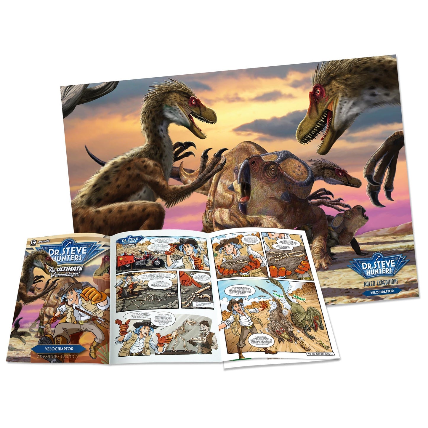 Dr. Steve Hunters GEOWorld Dino Dig Velociraptor Excavation Kit-4