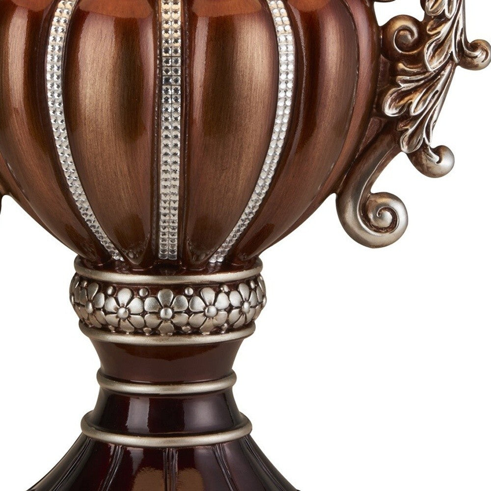 Tall Bronze Urn Shaped Table Lamp W2B
