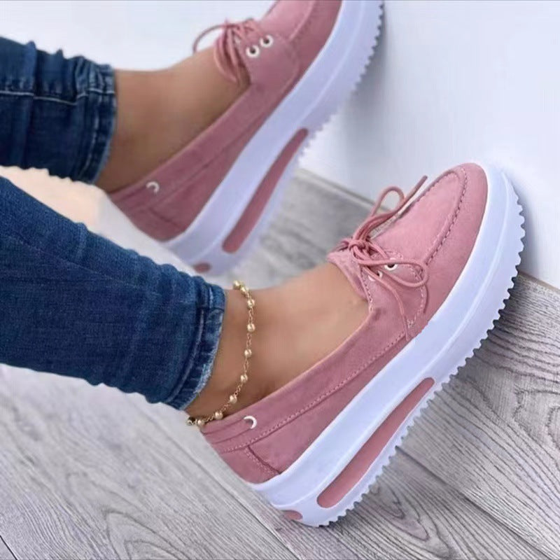 Casual Shoes Fashion Platform Heel Platform Peas Loafers LadyShow.Store