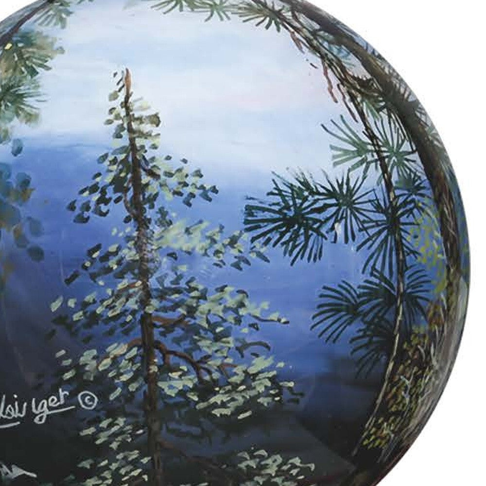Scenic Life is Better in the Mountains Hand Painted Mouth Blown Glass Ornament W2B