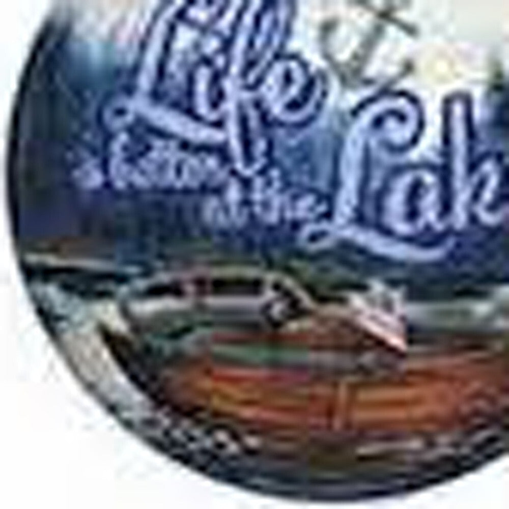 Scenic Life is Better at the Lake Hand Painted Mouth Blown Glass Ornament W2B