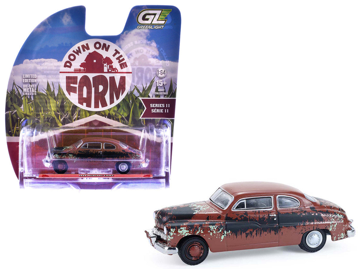 1949 Mercury Eight "Barn Find" Brown (Rusted) "Down on the Farm" Series 11 1/64 Diecast Model by Greenlight Greenlight