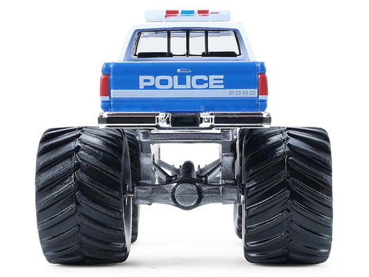 1990 Ford F-350 Monster Truck "NYPD (New York Police Department)" Blue with White Top "Kings of Crunch - Hot Pursuit" Special Edition 1/64 Diecast Model Car by Greenlight-1