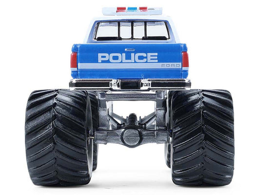 1990 Ford F-350 Monster Truck "NYPD (New York Police Department)" Blue with White Top "Kings of Crunch - Hot Pursuit" Special Edition 1/64 Diecast Model Car by Greenlight Greenlight