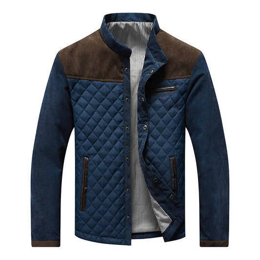 Zip-up Slim-fit Side Seam Pocket Non-hooded Blue Casual Youth Jacket Best YouTube Store