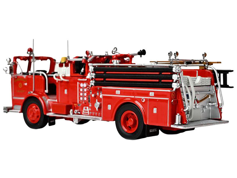 1965 Crown Firecoach Fire Engine "Los Angeles County Fire Department" LA County FD (LACFD) "Emergency!" Series Limited Edition to 2500 pieces Worldwide 1/50 Diecast Model by Iconic Replicas Iconic Replicas
