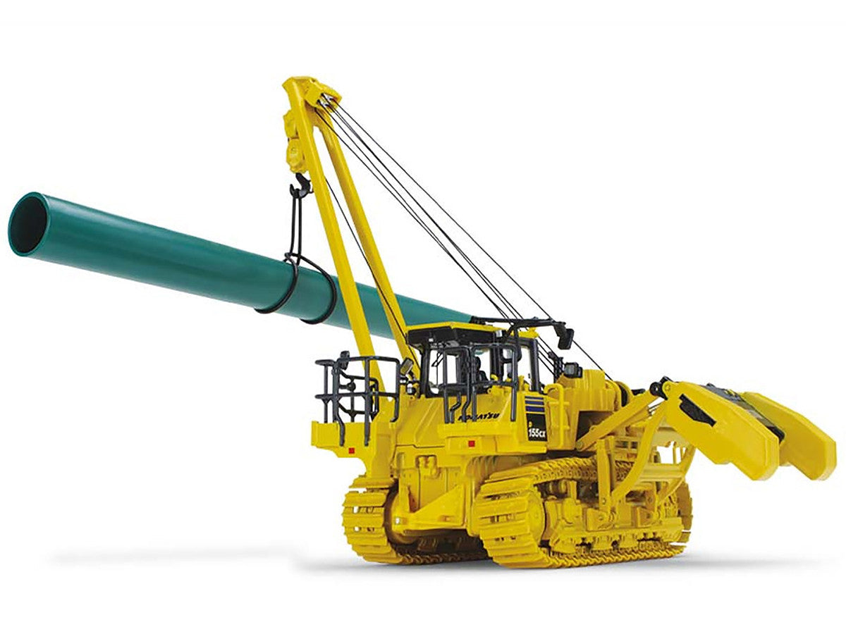 Komatsu D155CX-8 With K170 Pipelayer Yellow with Accessories 1/50 Diecast Model by First Gear First Gear