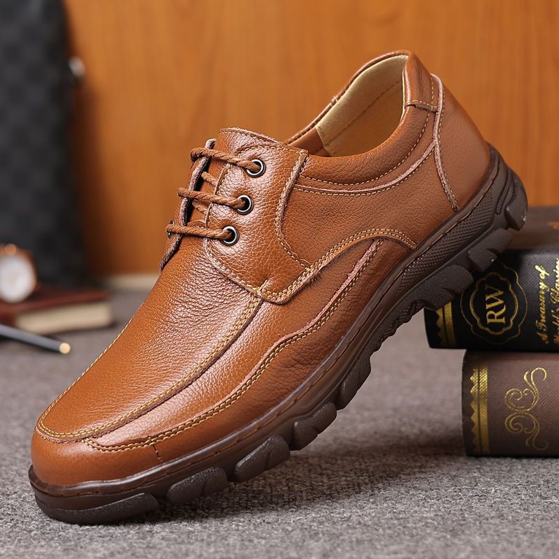 Mens Leather Shoes With A Tendon-sole Best YouTube Store