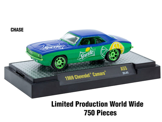"Sodas" Set of 3 pieces Release 55 Limited Edition to 10000 pieces Worldwide 1/64 Diecast Model Cars by M2 Machines