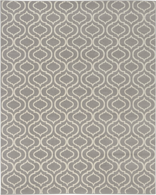 8' x 10' Gray Moroccan Power Loom Area Rug