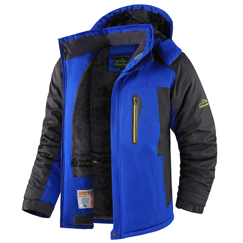 Winter Men's Fleece-lined Thick Outdoor Jacket CJD
