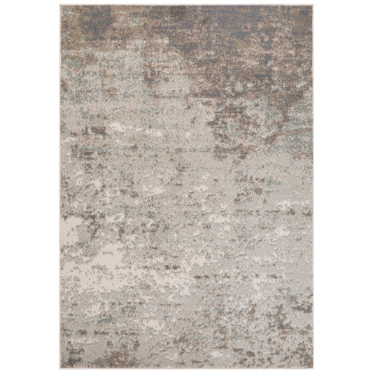 8' X 10' Gray and Dark Gray Abstract Power Loom Area Rug