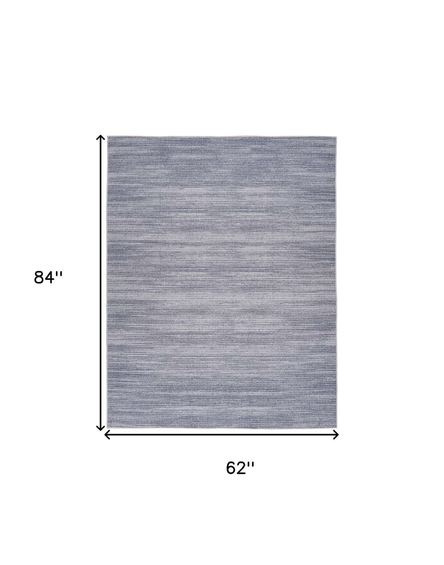5' x 7' Gray and Ivory Abstract Power Loom Washable Non Skid Area Rug