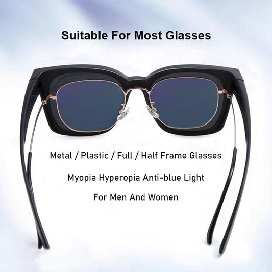 Summer Driving Sun Protection Polarized Light One Mirror Dual Use Anti Glare Trendy Sunglasses LadyShow.Store