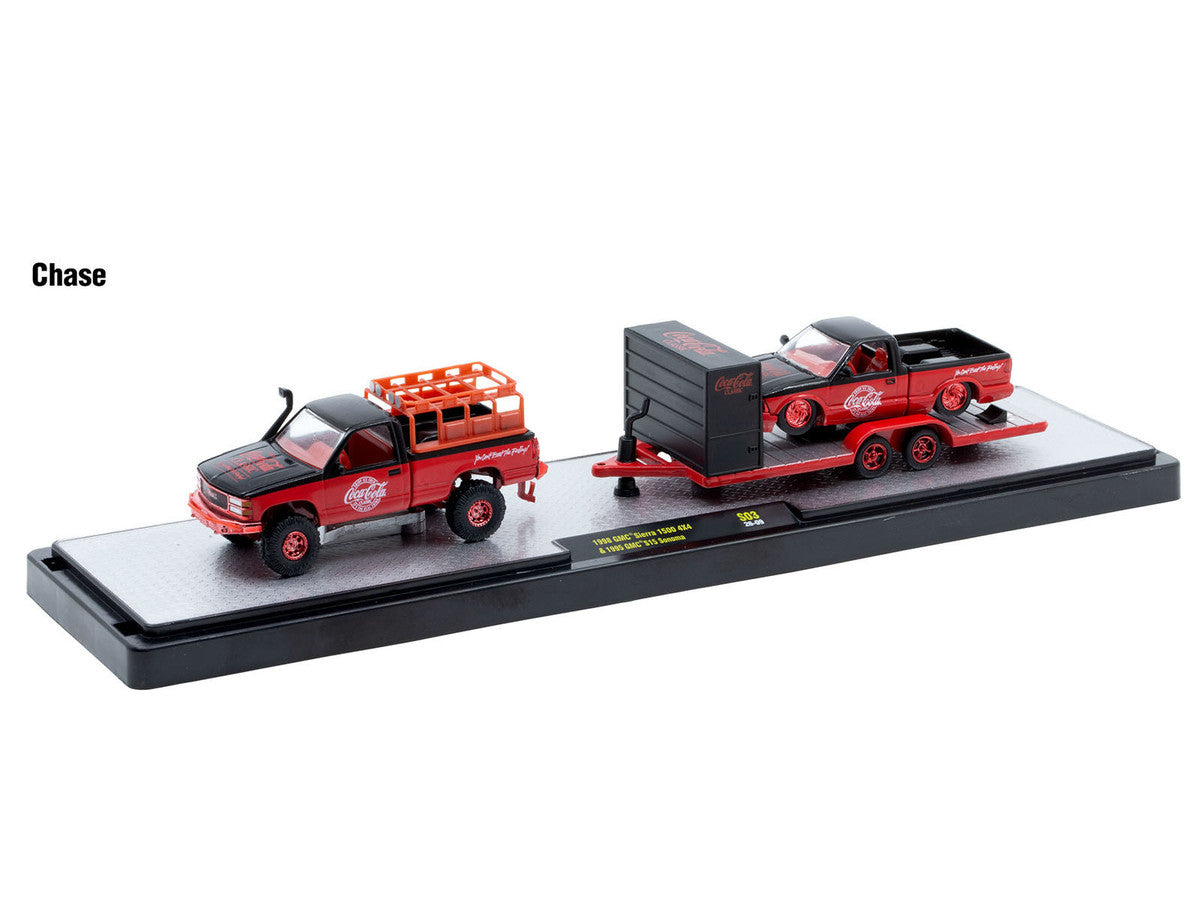 Auto Haulers "Coca-Cola" Set of 3 pieces Release S03 Limited Edition to 4800 pieces Worldwide 1/64 Diecast Model by M2 Machines-4