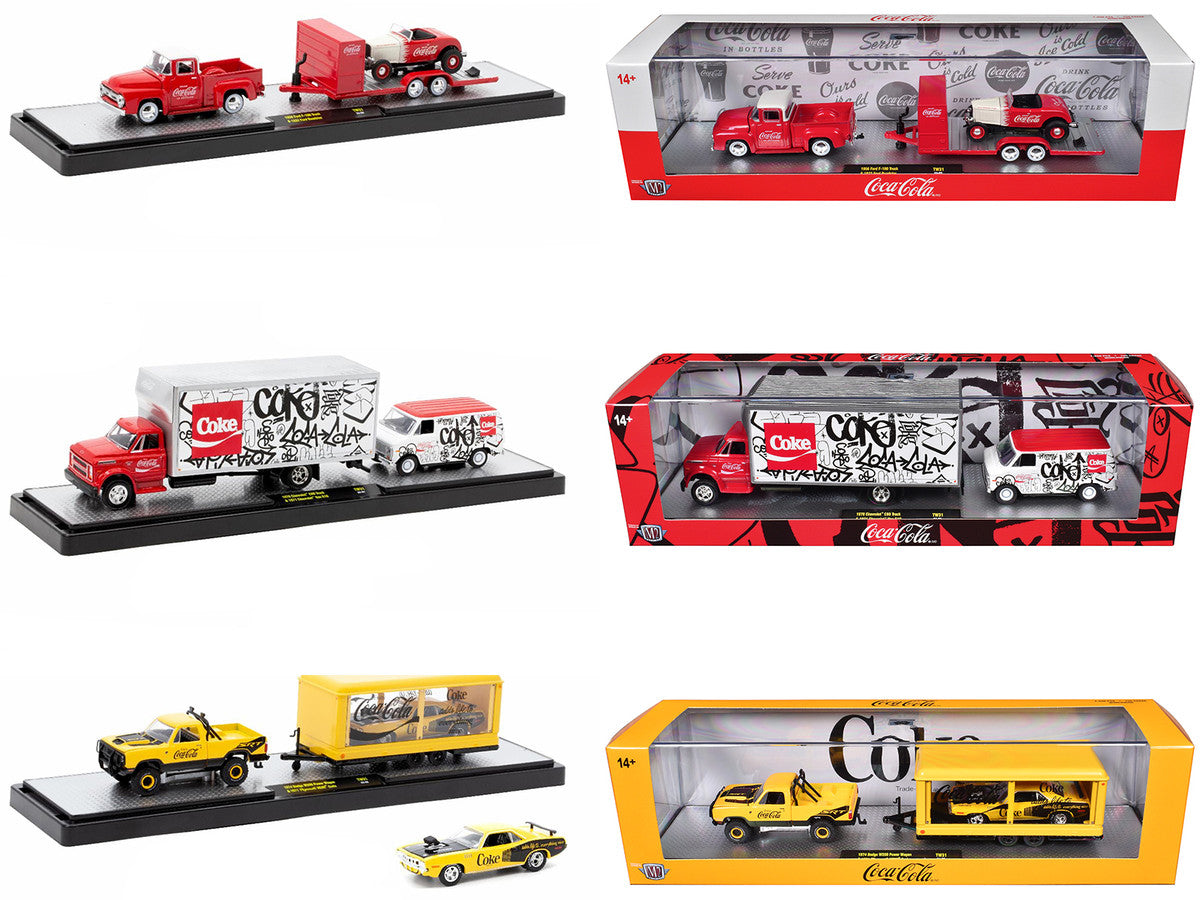 Auto Haulers "Coca-Cola" Set of 3 pieces Release 31 Limited Edition to 7250 pieces Worldwide 1/64 Diecast Models by M2 Machines-3