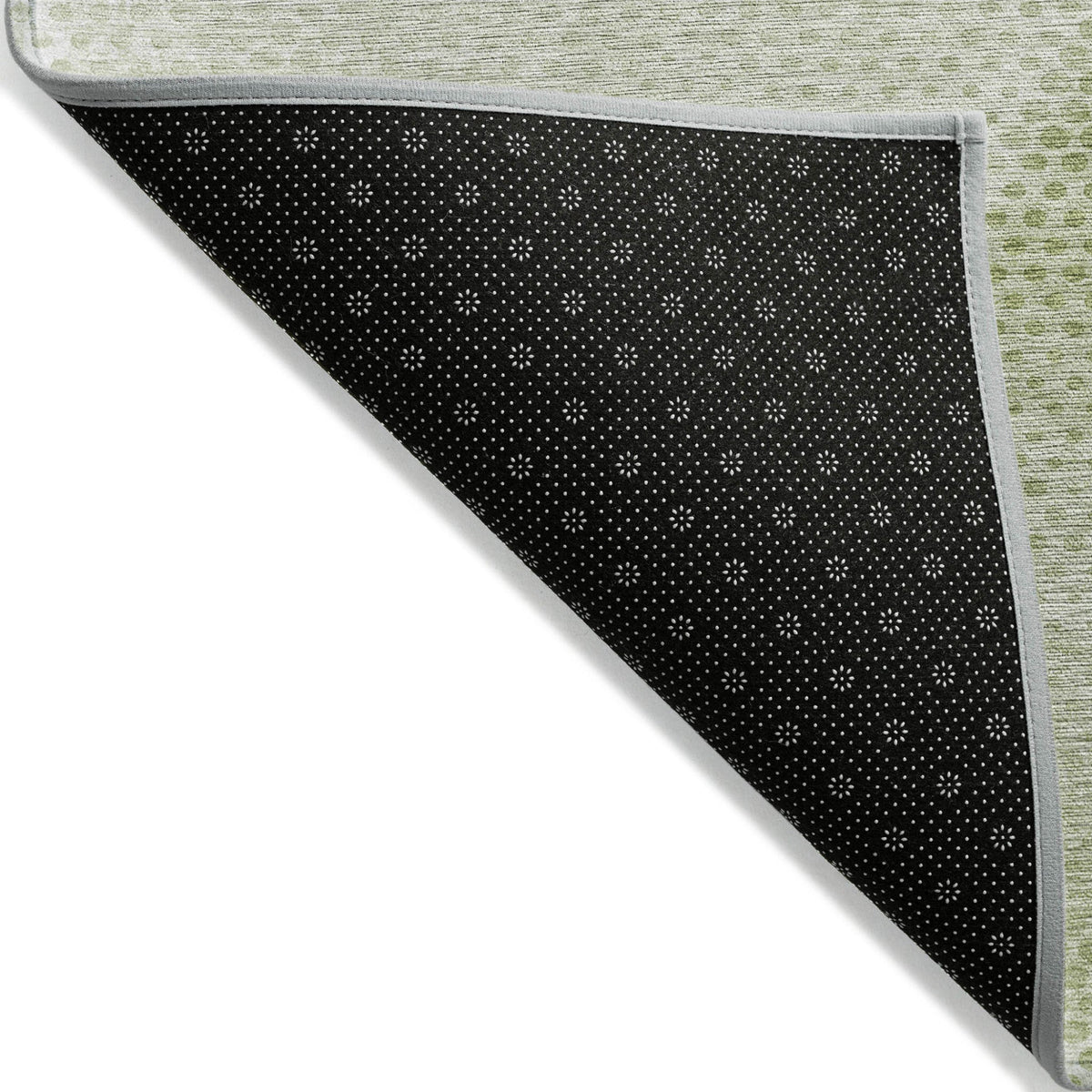 8' Runner Mint Green Geometric Washable Non Skid Indoor Outdoor Runner Rug W2B