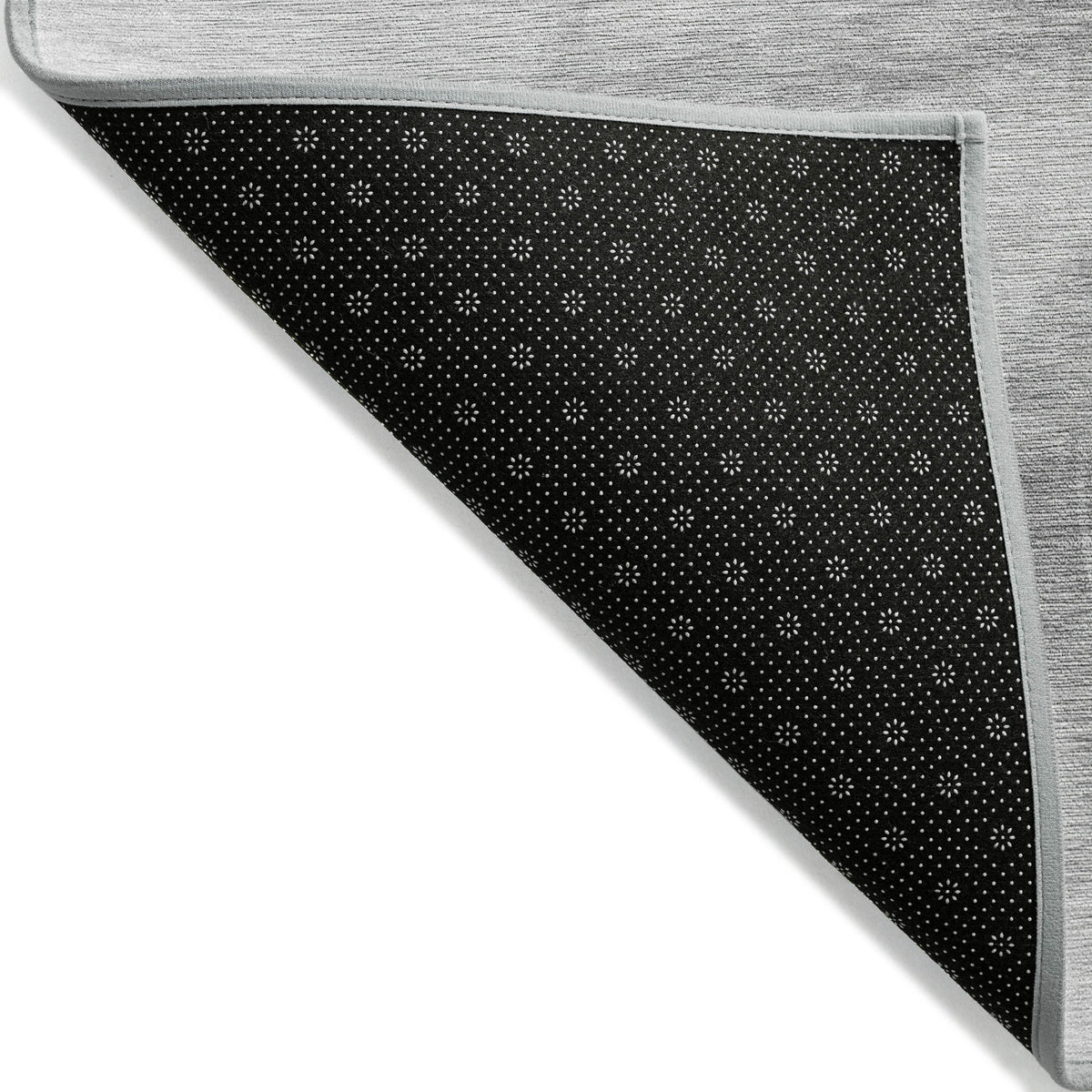 3' X 5' Gray and Light Gray Abstract Washable Non Skid Indoor Outdoor Area Rug W2B