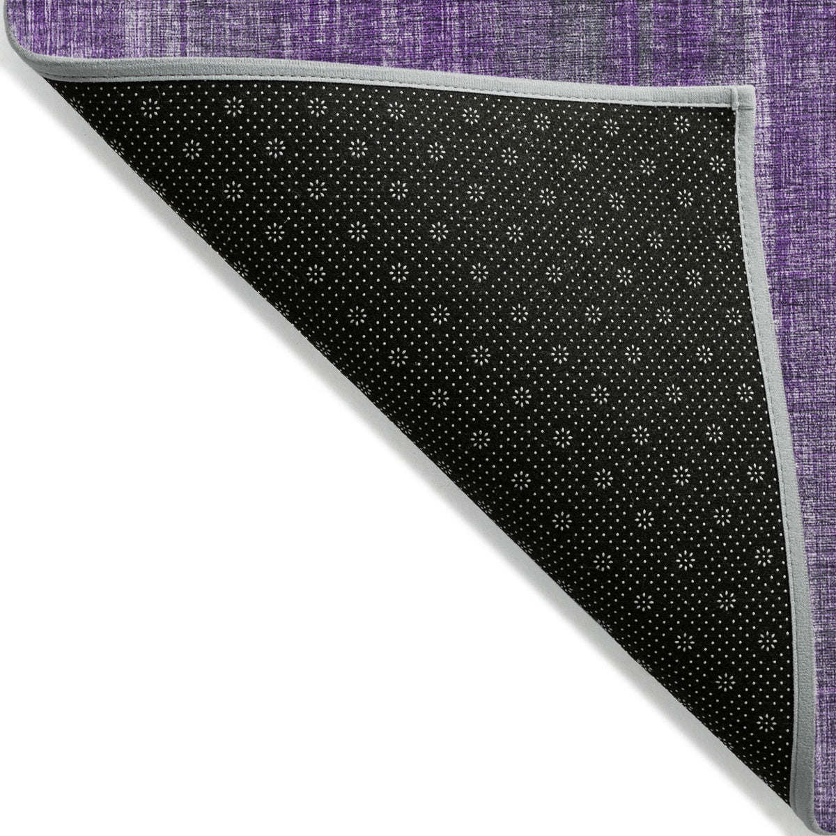 8' Runner Purple Striped Washable Non Skid Indoor Outdoor Runner Rug W2B