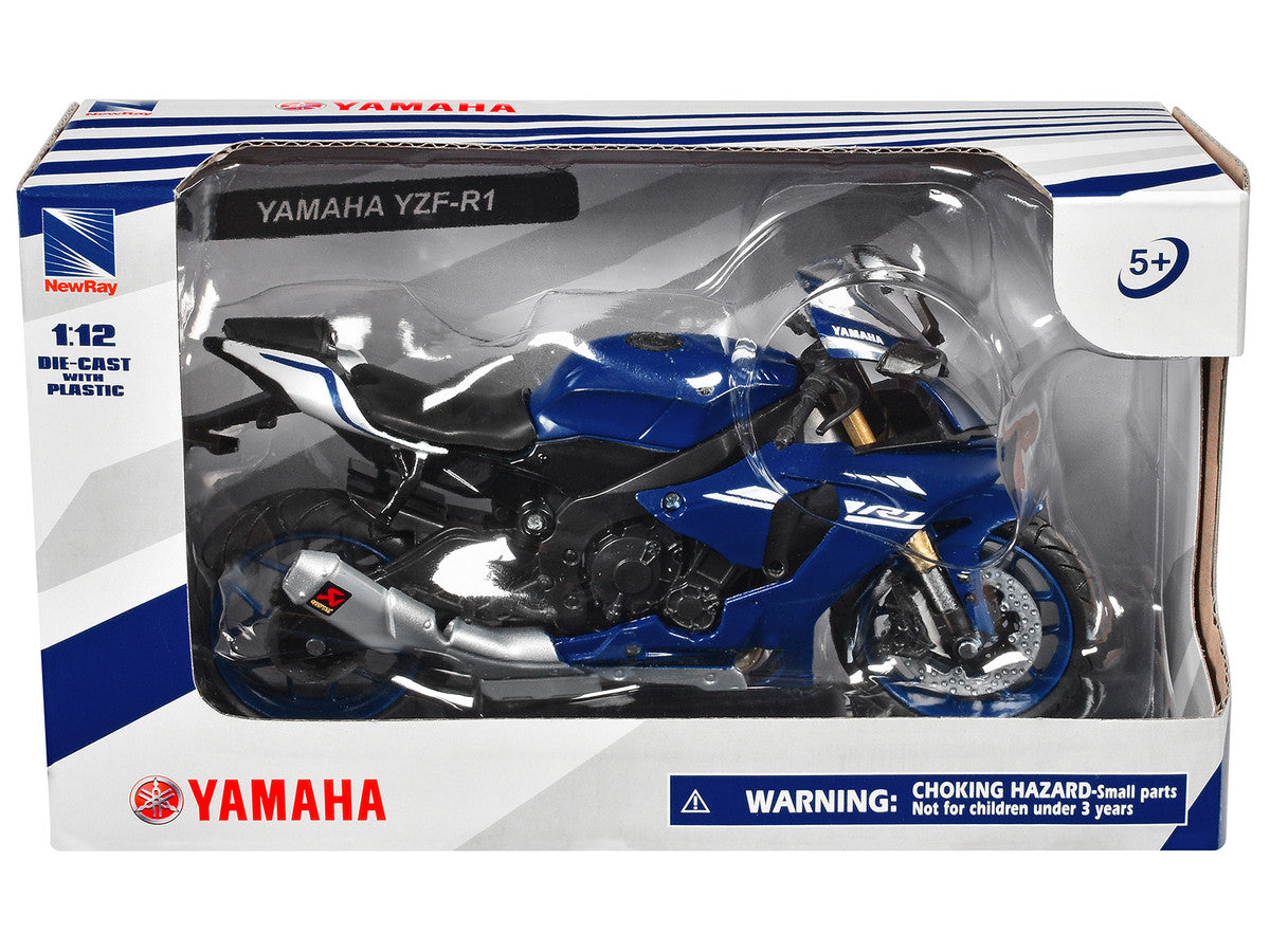 Yamaha YZF-R1 Motorcycle Blue 1/12 Diecast Model by New Ray New Ray