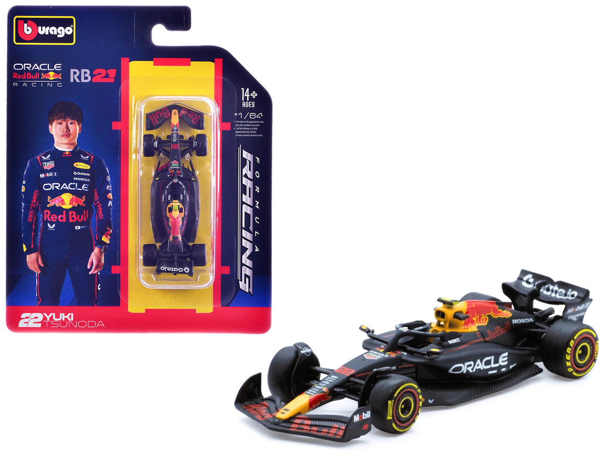 Red Bull Racing RB21 #22 Yuki Tsunoda Formula One F1 World Championship (2025) "Formula Racing" Series 1/64 Diecast Model Car by Bburago Bburago