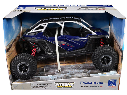 Polaris RZR Pro R UTV Blue with Black Top "Xtreme Off-Road" Series 1/18 Diecast Model by New Ray New Ray
