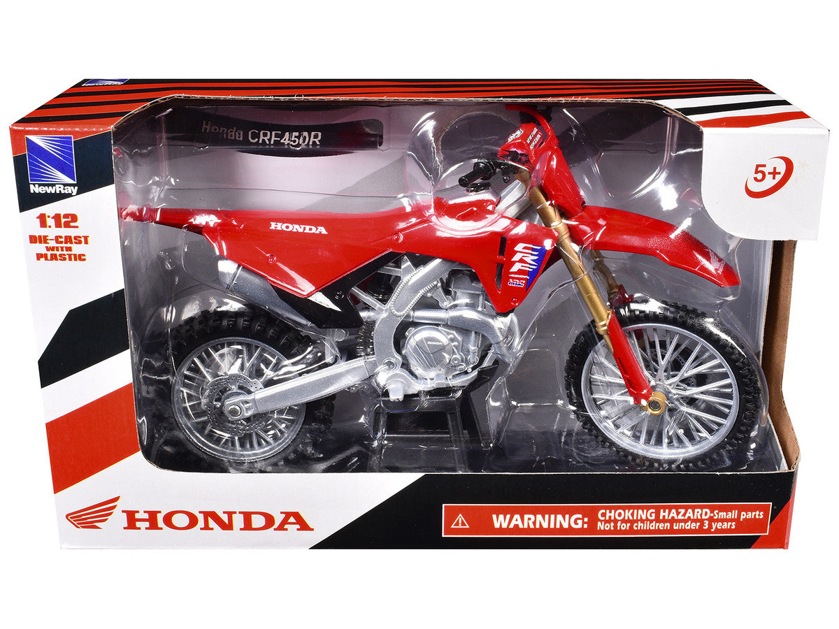 Honda CRF450R Motorcycle Red with Black Accents 1/12 Diecast Model by New Ray New Ray