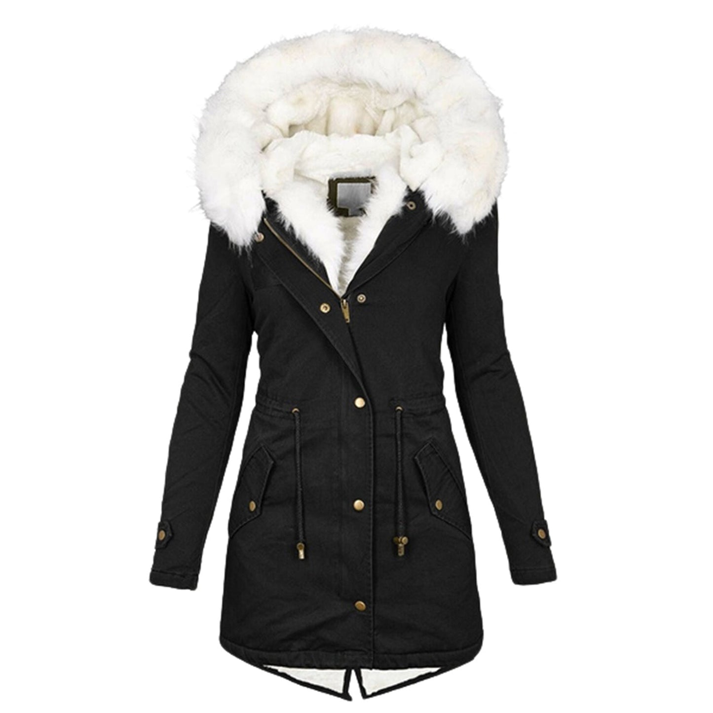 Women's cotton padded jacket with white collar Accent Plus