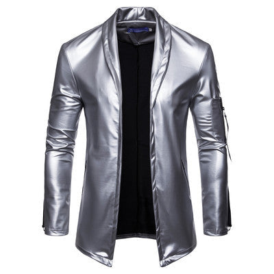 Youth Fitted PU Leather Motorcycle Jacket - Four-Season Biker Jacket with Knit Sleeves & Zipper Closure LadyShow.Store