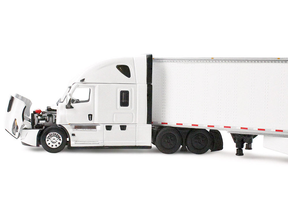 Freightliner Fifth Generation Cascadia Raised Roof Sleeper & 53' Utility Trailer with Skirts White 1/64 Diecast Model by DCP/First Gear First Gear