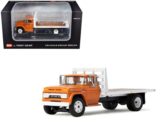 GMC 4000 Flatbed Truck Omaha Orange 1/64 Diecast Model by DCP/First Gear First Gear