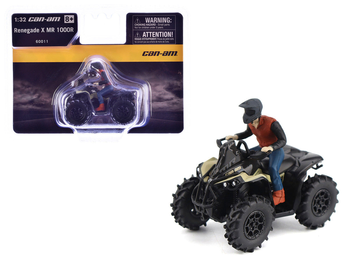 Can-Am Renegade X MR 1000R ATV Desert Tan with Driver Figure 1/32 Diecast Model by BRP Models BRP Models