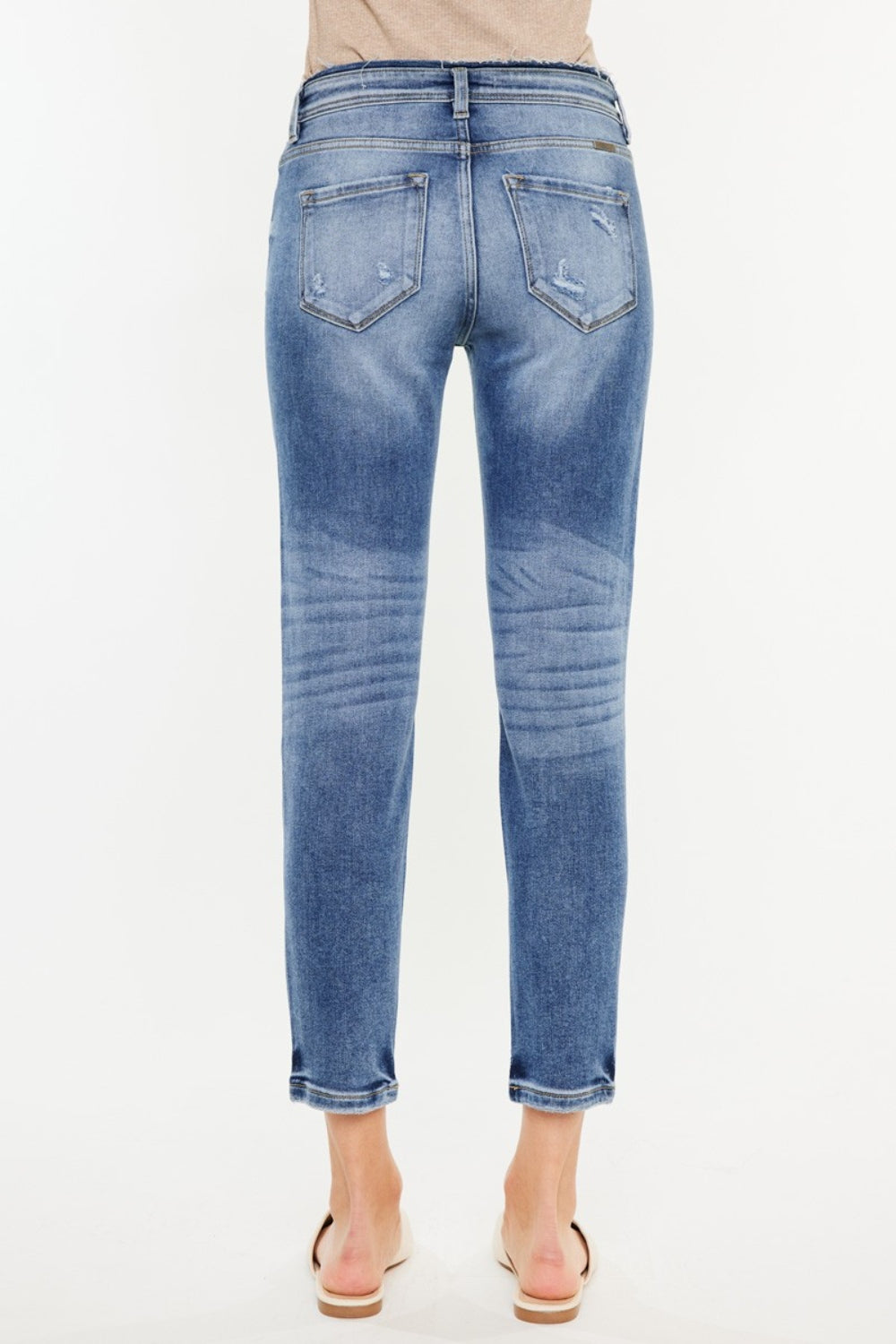 Kancan High Rise Distressed Mom Jeans LuxuryLifeWay Online Store