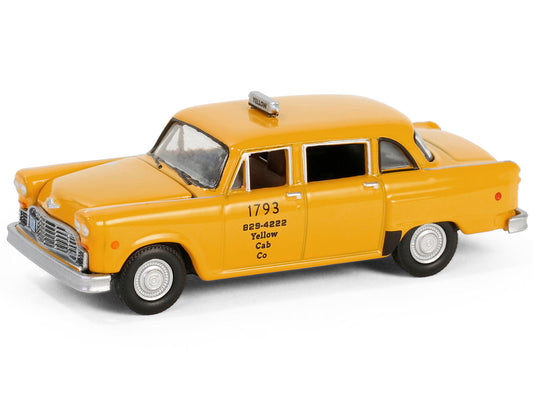 1980 Checker Taxicab "Yellow Cab Co. #1793" Yellow "Ferris Bueller's Day Off" (1986) Movie "Hollywood Series" Release 42 1/64 Diecast Model Car by Greenlight Greenlight