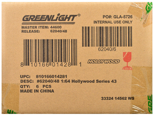 "Hollywood Series" Set of 6 pieces Release 43 1/64 Diecast Model Cars by Greenlight Greenlight