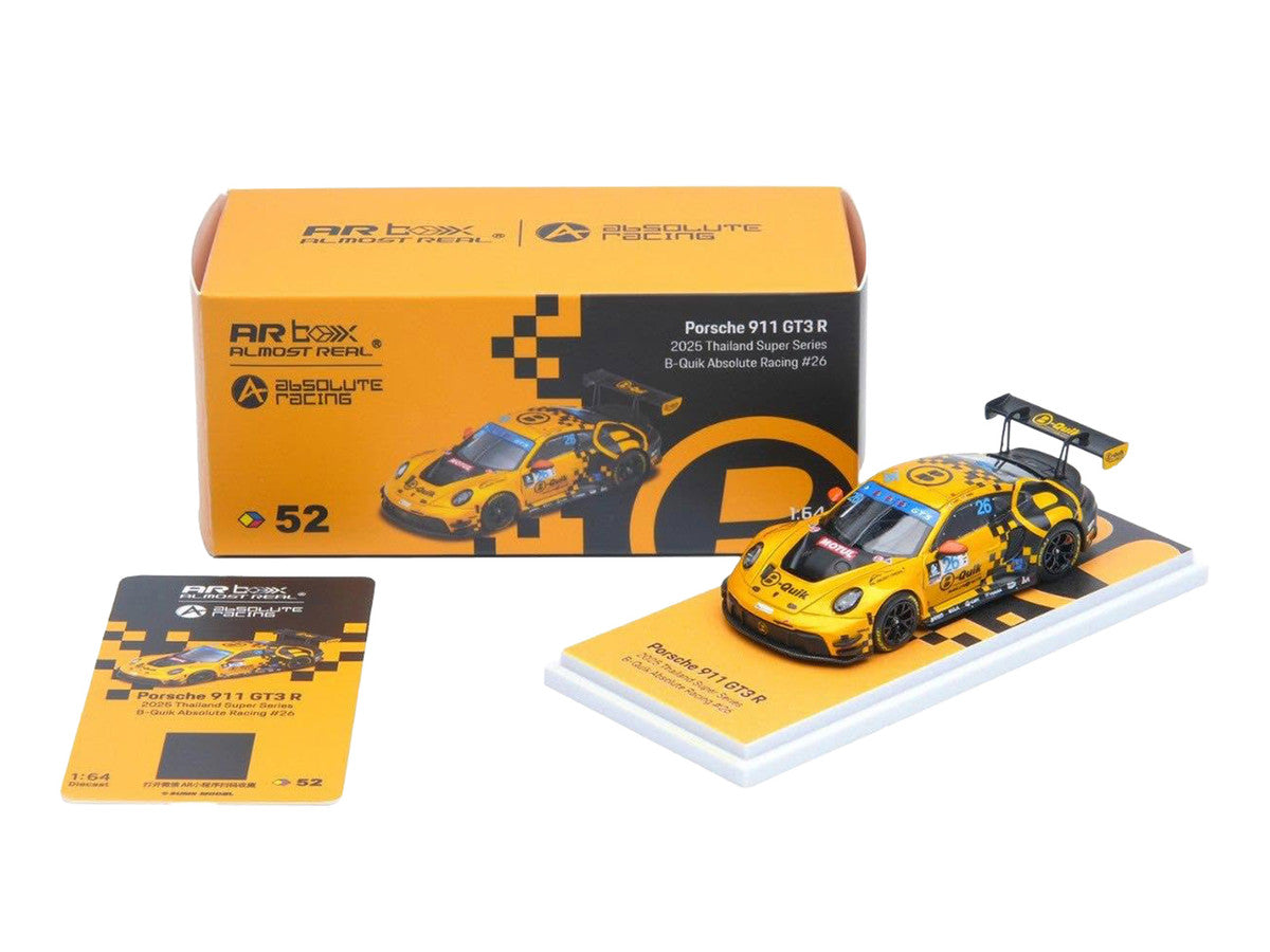 Porsche 911 GT3 R (992) #26 Henk Kiks - Sandy Stuvik "B-Quik Absolute Racing" "Thailand Super Series" (2025) 1/64 Diecast Model Car by Almost Real Almost Real