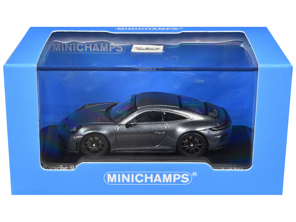 2025 Porsche 911 (992.2) GT3 Touring Gray Metallic Limited Edition to 240 pieces Worldwide 1/64 Diecast Model Car by Minichamps Minichamps