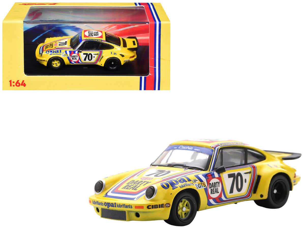 Porsche 911 Carrera RSR 3.0 #70 Henri Cachia - Raymound Touroul - Dennis Rua "ASA Cachia-Bondy" "24 Hours of Le Mans" (1974) 1/64 Model Car by Spark Spark