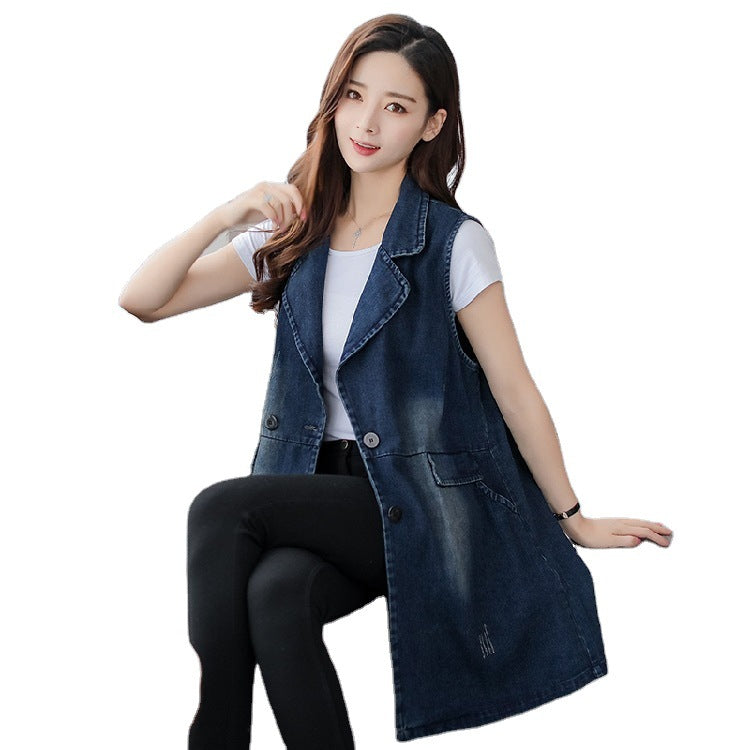 Spring And Autumn Mid-length Vest Coat LadyShow.Store