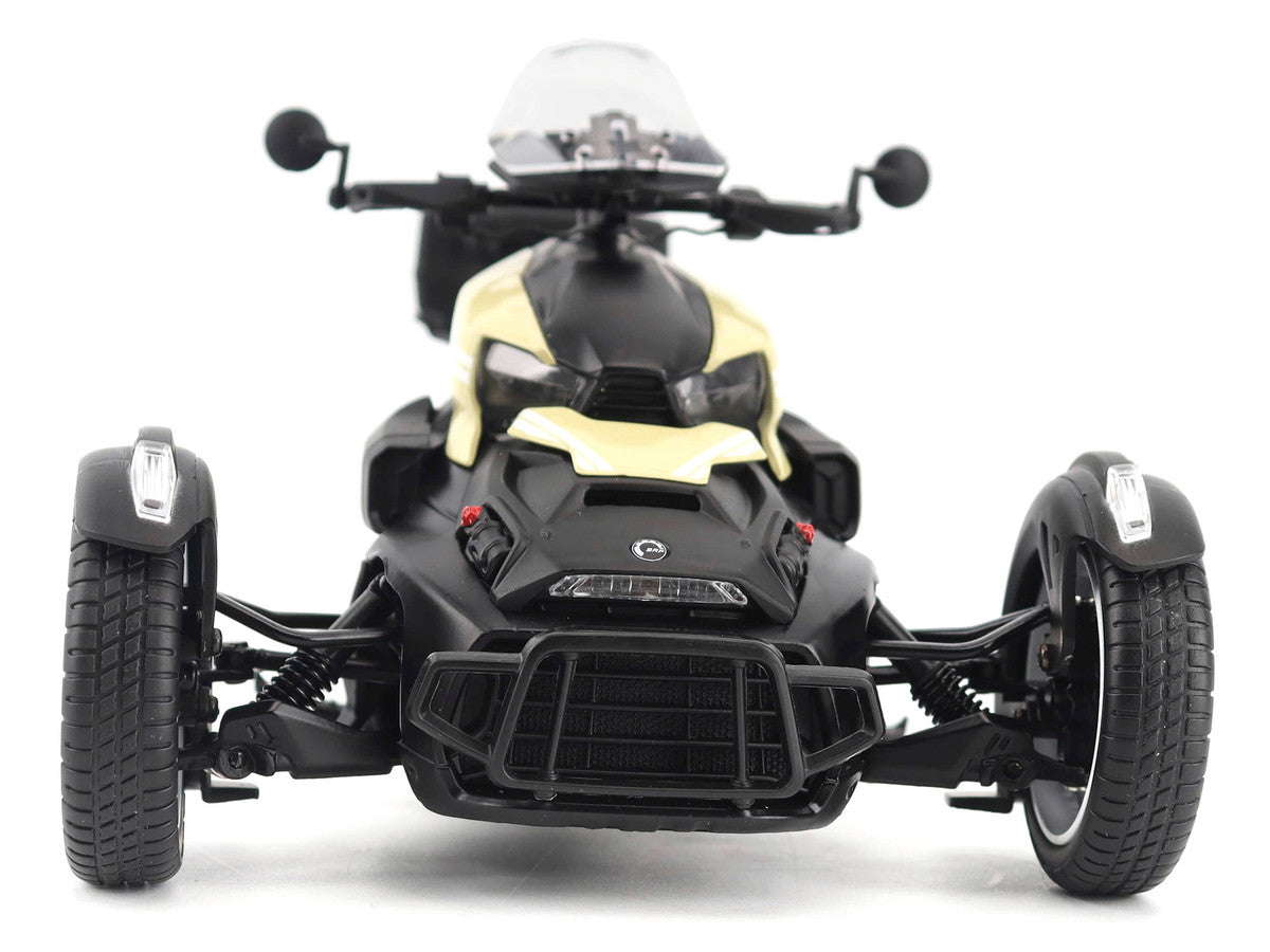 Can-Am Ryker Rally 3-Wheel Motorcycle Sand Storm and Black 1/12 Diecast Model by BRP Models BRP Models